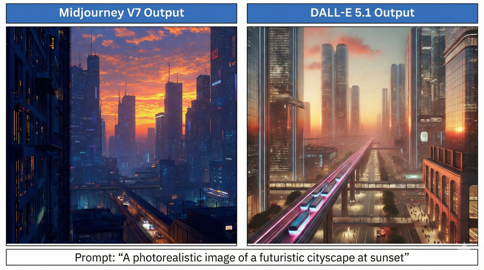 Midjourney V7 vs DALL-E 3 comparison